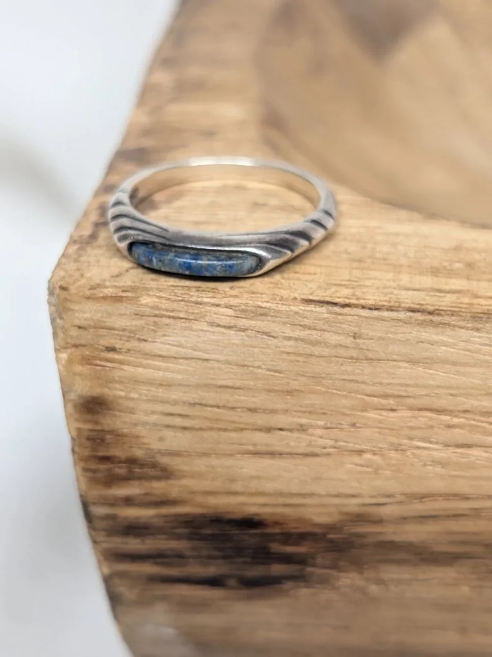 Vintage Carolyn Pollack Lapis Lazuli Stacker Sterling Silver Ring Size 7